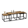 Hanah Home Mesa de Centro Gigante Extensible con Almacenamiento, Roble y Negro